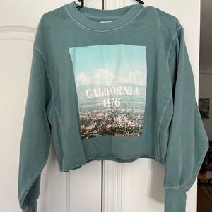 Cropped Graphic Sweatshirt